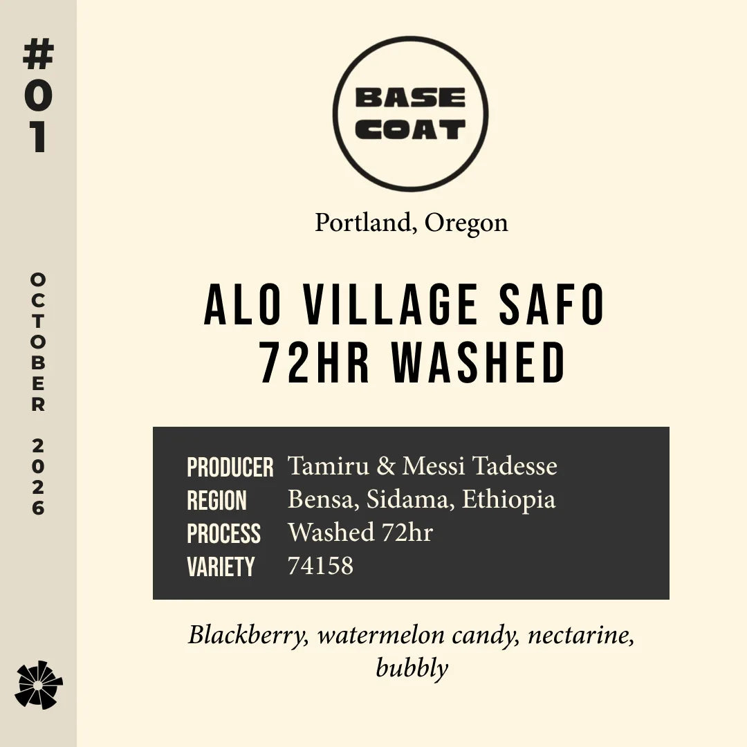 #01 Base Coat (Portland, OR) — Alo Village Safo 72hr Washed
