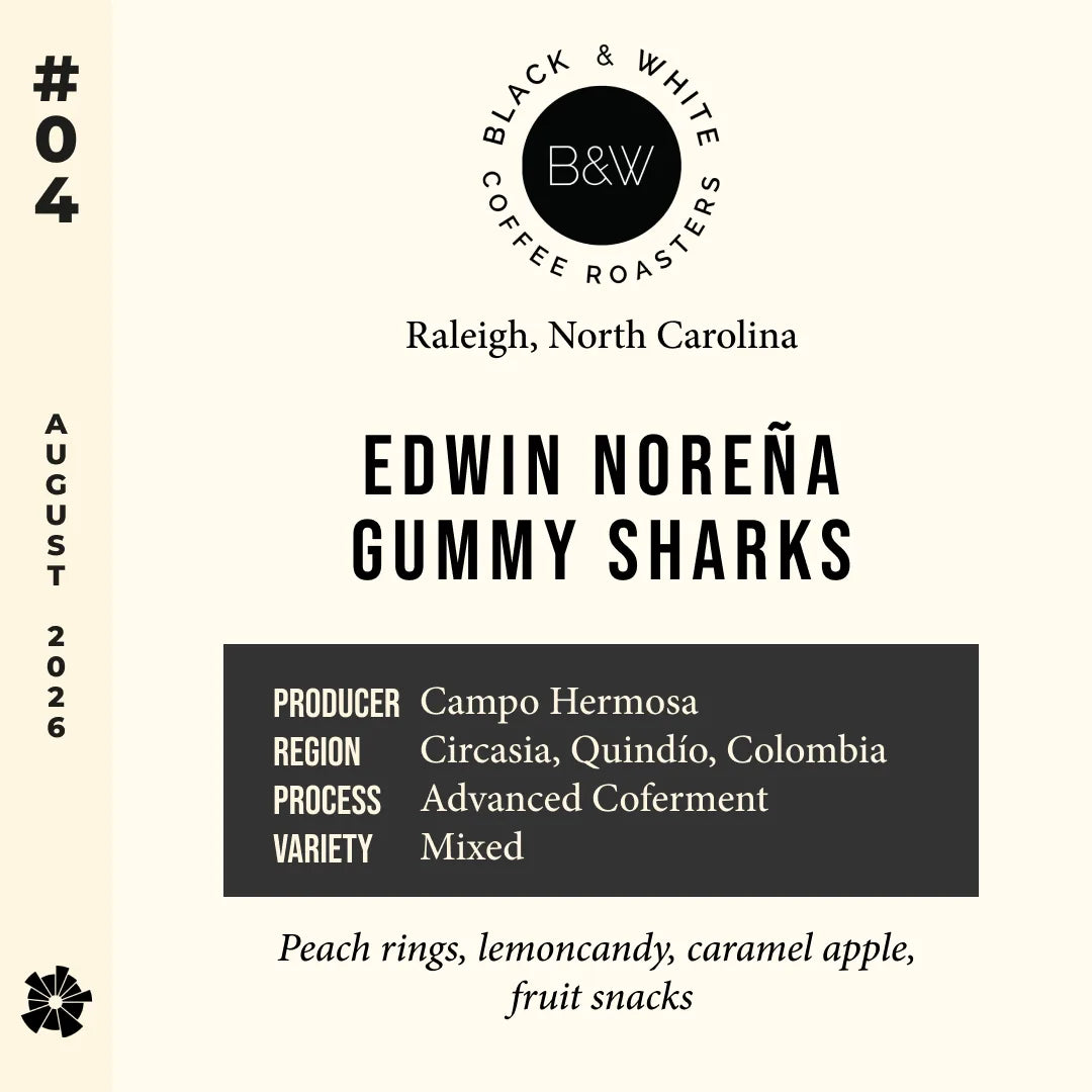 #04 Black & White (Raleigh, NC) — Edwin Noreña Gummy Sharks