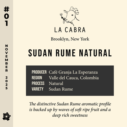 25/11 #01 Sudan Rume Natural - La Cabra (100g original box)