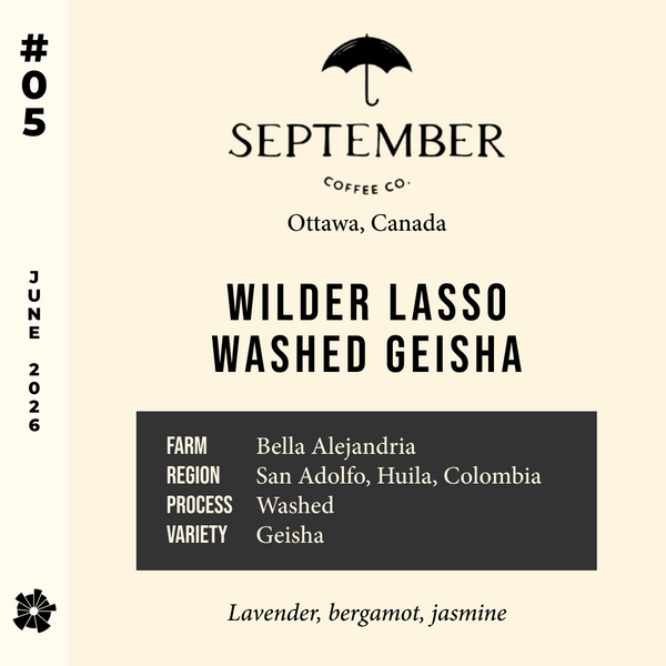 26/06 #05 Wilder Lasso - Colombia Washed Geisha - September Coffee